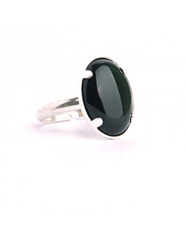 Bague argent Obsidienne Oeil Céleste ou a consommer sur place