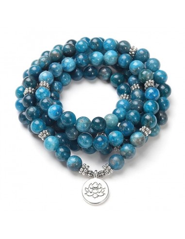 Bracelet Mala Apatite Bleue sur le site 