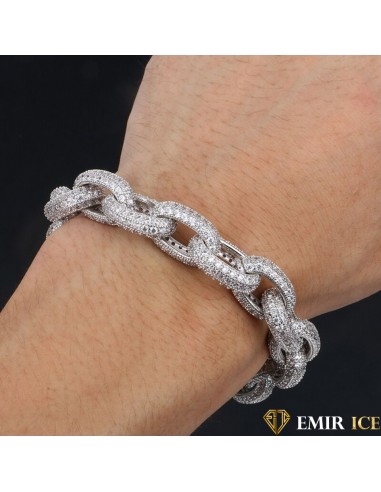 BRACELET EMIR FORÇAT OR BLANC les muscles