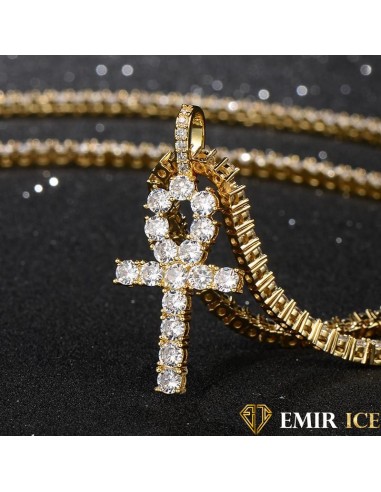 COLLIER PENDENTIF CROIX ÉGYPTIENNE ÂNKH™ : Symbole de vie pas cheres