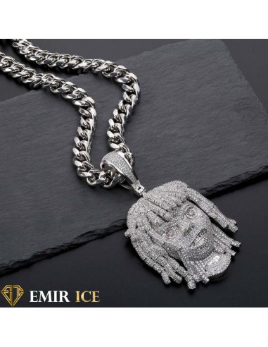 PENDENTIF LIL PUMP OR BLANC la livraison gratuite