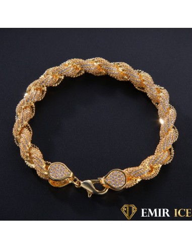 BRACELET EMIR TORSADÉ VVS OR JAUNE d'Europe débarque