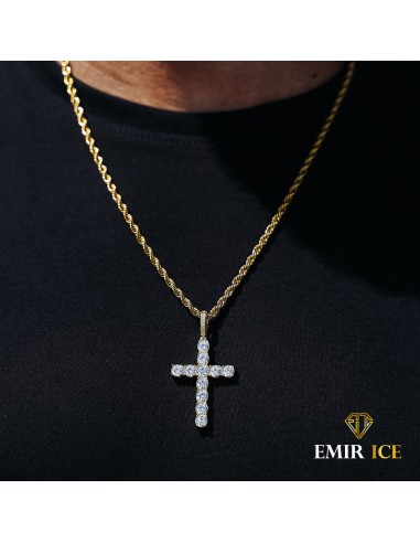 COLLIER PENDENTIF CROIX DIAMANT OR JAUNE Comparez plus de prix