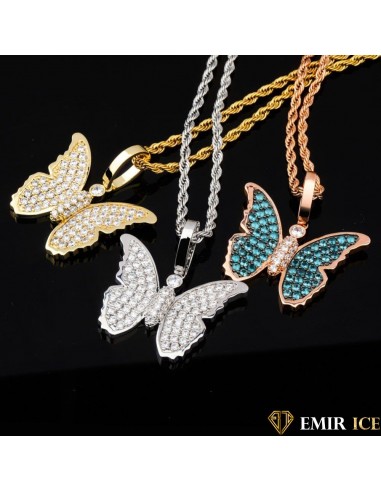 COLLIER PENDENTIF PAPILLON DIAMS de l' environnement