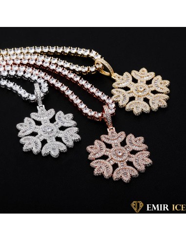 COLLIER PENDENTIF FLOCON DE NEIGE À commander