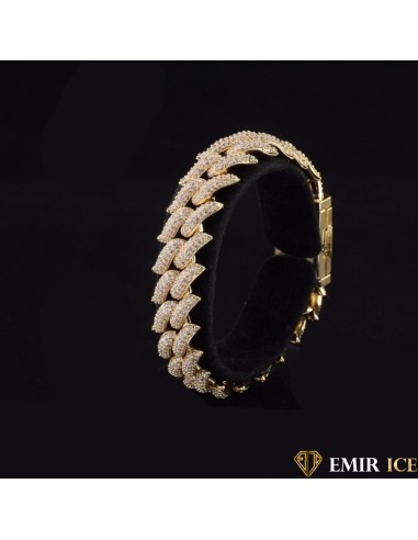 BRACELET EMIR EXTRA CUBAINE OR JAUNE - 16MM l'achat 