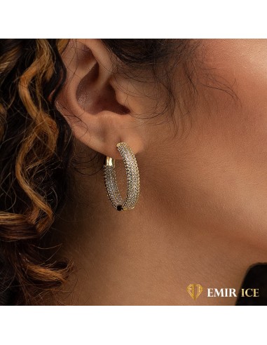 BOUCLE D'OREILLE "EMIR MARBELLA" | OR JAUNE du meilleur 