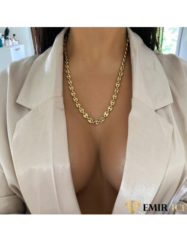 COLLIER GRAINE DE CAFÉ FEMME OR JAUNE - 8MM commande en ligne