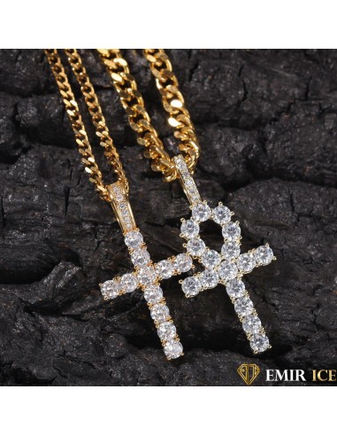 SET DE PENDENTIF CROIX OR JAUNE paiement sécurisé