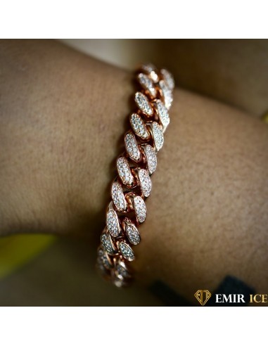 BRACELET MAILLE CUBAINE FEMME OR ROSE - 12MM (ancienne collection) 50% de réduction en Octobre 2024