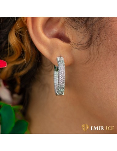 BOUCLE D'OREILLE "EMIR MARBELLA" | OR BLANC les ctes