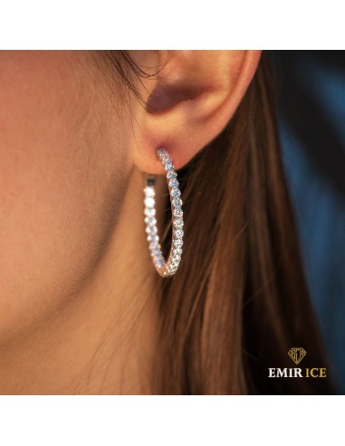 BOUCLE D'OREILLE "EMIR BALI" | OR BLANC Fin de série