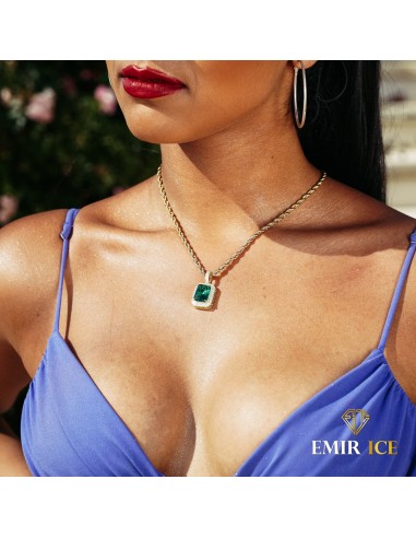 COLLIER EMERAUDE DIAMANT FEMME OR JAUNE votre