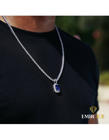 COLLIER PENDENTIF SAPHIR DIAMANT OR BLANC d'Europe débarque