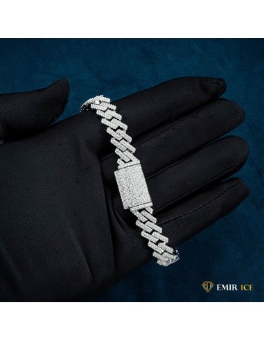 Moissanite cuban bracelet VVS 12mm en stock