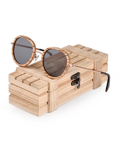 Lunettes de soleil en bois - La Rétro - Ovale Découvrez la collection