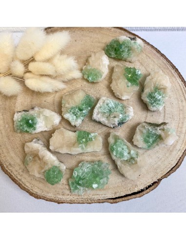 Druse Apophyllite verte et Stilbite (intuition / paix intérieure) online