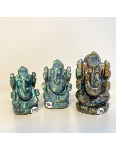 Ganesh en Labradorite (protection) Amélioration de cerveau avec