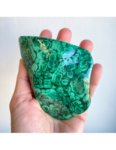 Forme libre en Malachite (Soin chakra coeur sur le nettoyage de vos émotions refoulées) du meilleur 