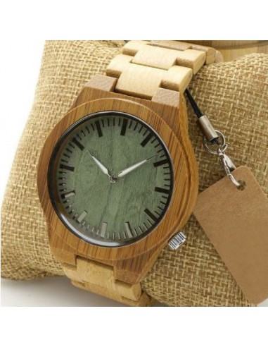 Montre à Quartz en bois de bambou 100% naturel acheter