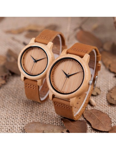 Montre à Quartz en bois de Bambou- "Simplement Zen" - Modèle Homme & Modèle Femme ouvre sa boutique