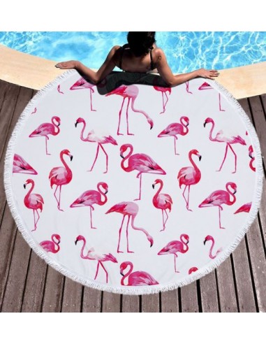 Serviette de plage ronde "Flamant Rose" - 8 modèles disponibles ouvre sa boutique