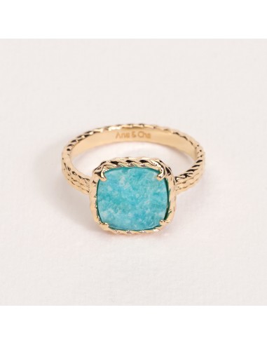 Kiara - Amazonite - Bague en Plaqué Or - Ana et Cha en ligne des produits 