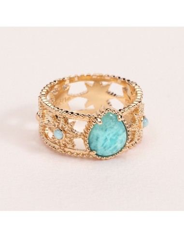 Stella - Amazonite - Bague en Plaqué Or - Ana et Cha 2024