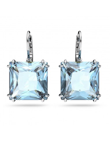 Millenia - Carré - Bleu Argenté - Boucles d'oreilles - Swarovski Profitez des Offres !