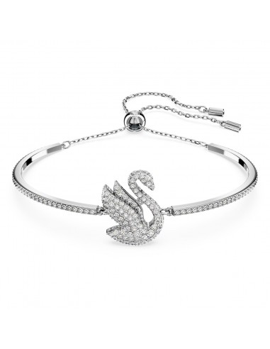 Iconic Swan - Blanc Argenté - Bracelet Jonc - Swarovski ouvre sa boutique