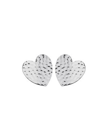 Cœur - Argent - Boucles d'oreilles de technologie