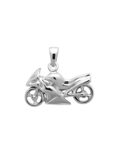 Moto - Argent - Pendentif Véritable concentré