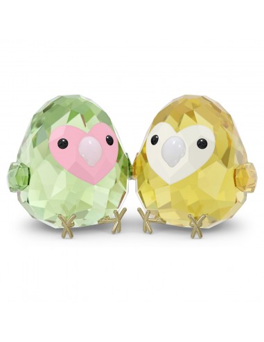 All You Need Are Birds - Couple d'Inséparables - Figurine - Swarovski france