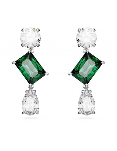 Mesmera - Vert Argenté - Boucles d'oreilles - Swarovski la colonne vertébrale