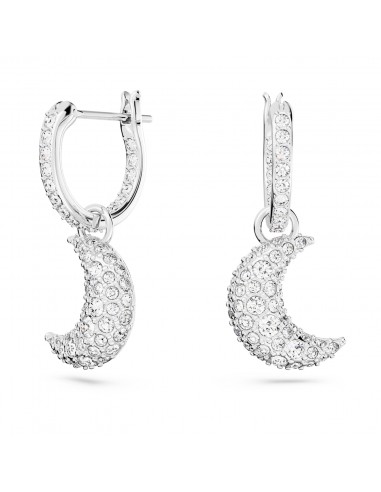 Luna - Blanc Argenté - Boucles d'oreilles - Swarovski shop