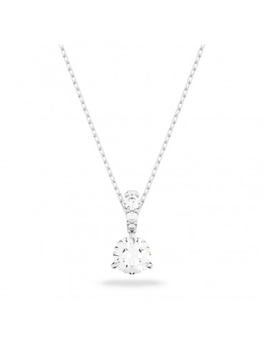 Solitaire - Blanc Argenté - Collier - Swarovski l'évolution des habitudes 