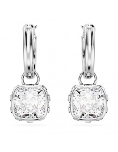 Stilla - Blanc Argenté - Pendants d'oreilles - Swarovski ou a consommer sur place