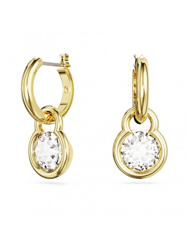 Dextera - Blanc Doré - Boucles d'oreilles - Swarovski Véritable concentré