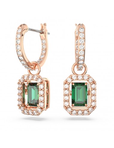 Millenia - Octogonale - Vert Doré Rose - Boucles d'oreilles - Swarovski prix pour 