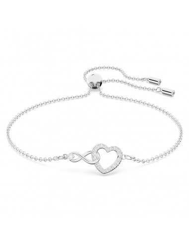 Infinity - Blanc Argenté - Bracelet - Swarovski Jusqu'à 80% De Réduction