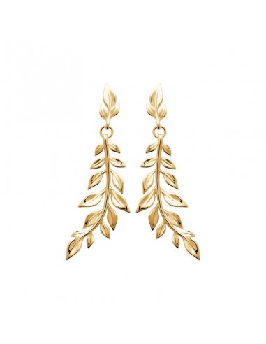 Feuille - Boucles d'oreilles - Plaqué Or les muscles